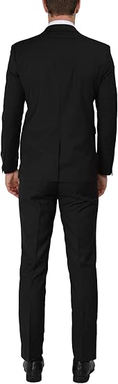 Men's Suits Slim Fit 2 Piece Two Button Blazer Wedding Prom Tuxedo Single Breasted Jacket Pants Set
