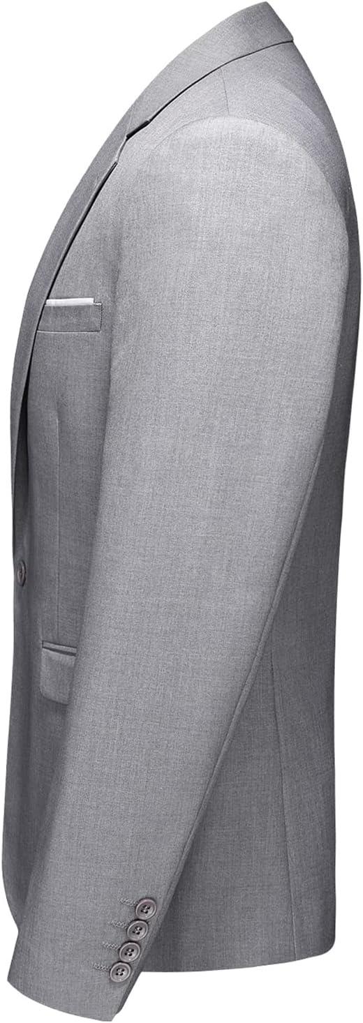 Men Suits 3 Pieces Slim Fit One Button Solid Suit Blazers for Business Wedding Formal Prom Tuxedo Blazer Vest & Pant Set