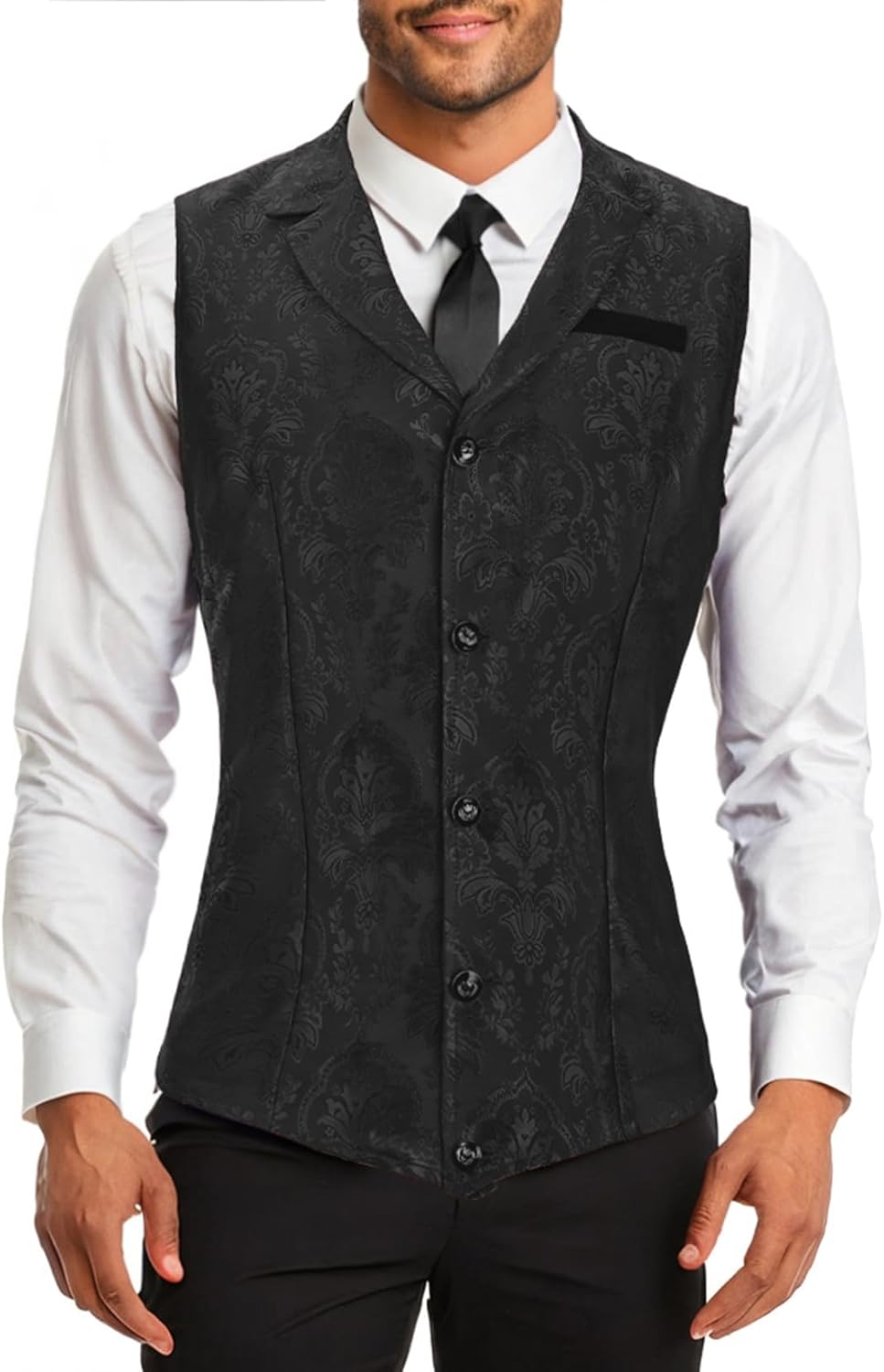 Men Vest Suit Vests Dress Vampire Steampunk Pirate Casual Cowboy Goth Renaissance Victorian Gothic Waistcoat