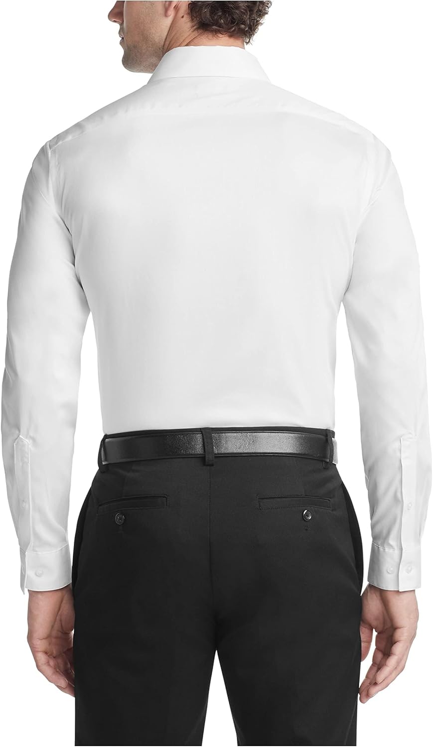 Men Dress Shirt Slim Fit Ultra Wrinkle Free Flex Collar Stretch