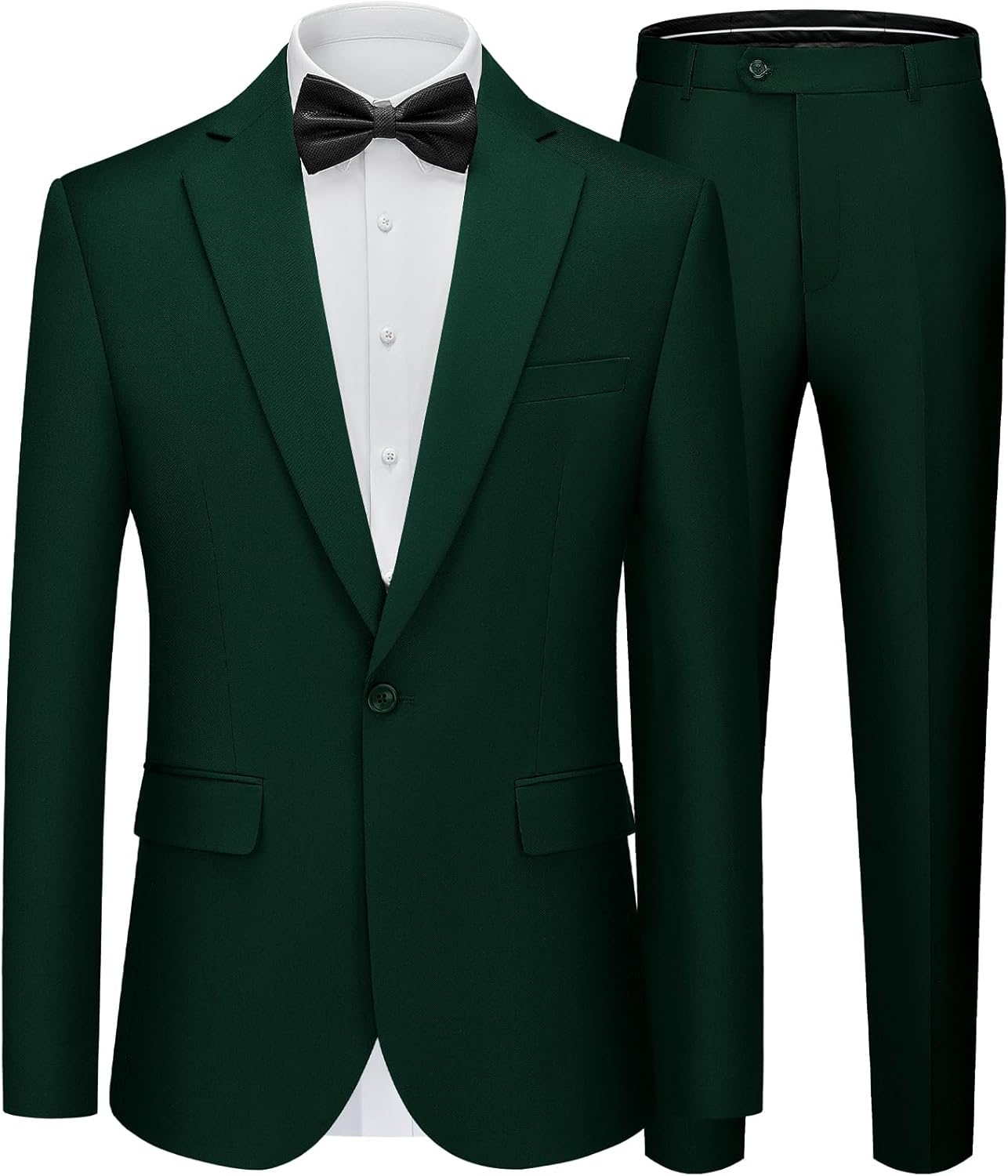Men's Suits Slim Fit 2 Piece One Button Blazer Jacket Wedding Prom Tuxedo Pants Set