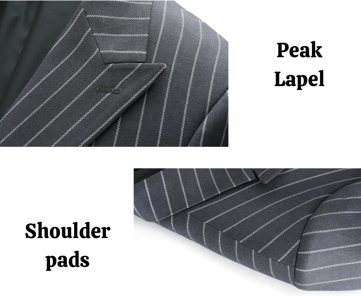 Men 2 Piece Pinstripe Suit for Men Double Breasted Tuxedo Business Wedding Dinner Party Jacket Pants Suit Set