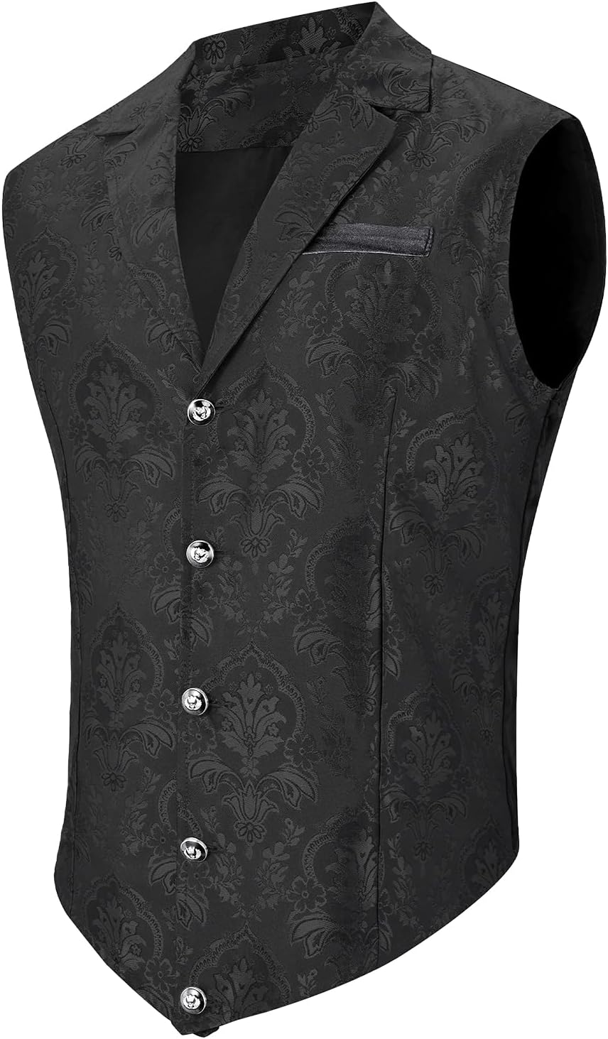 Men Vest Suit Vests Dress Vampire Steampunk Pirate Casual Cowboy Goth Renaissance Victorian Gothic Waistcoat
