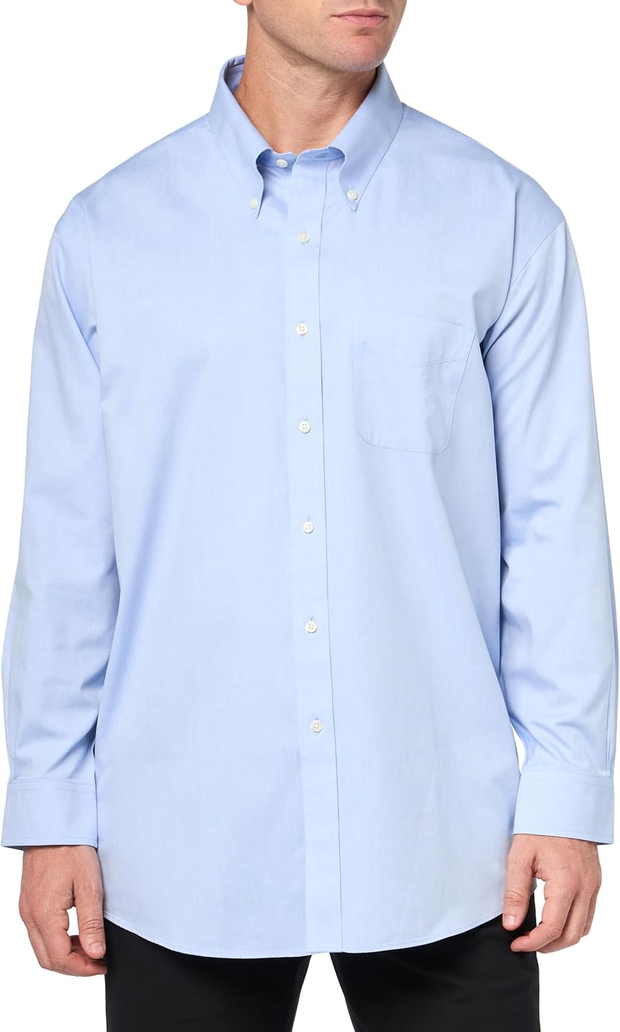 Men Non-Iron  Pinpoint Regular Dress Shirt