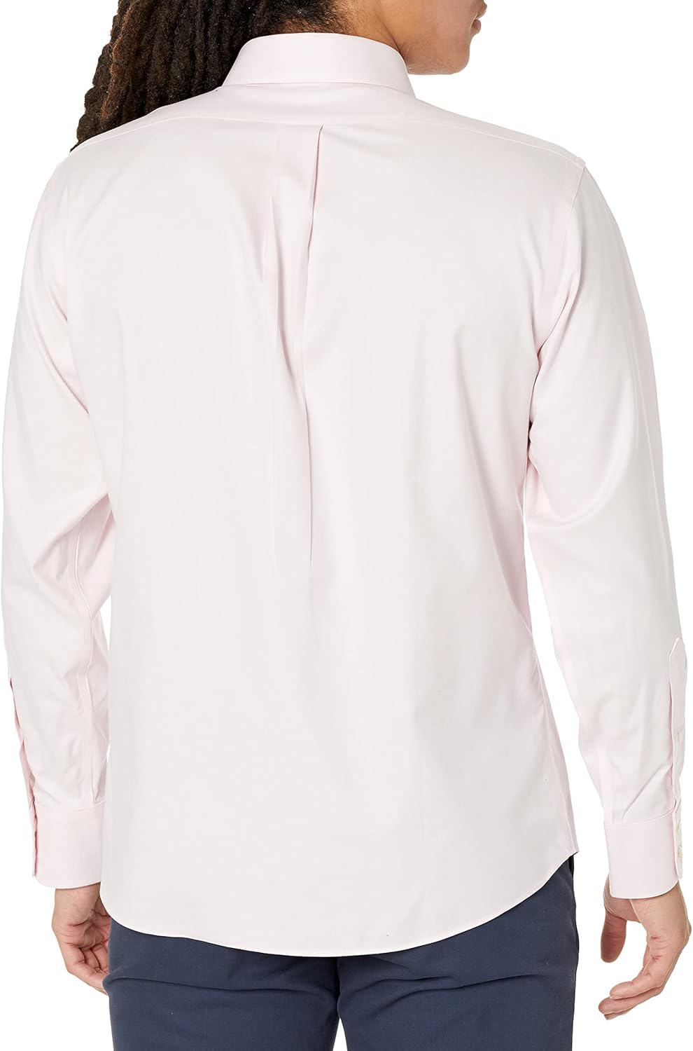 Men Non-Iron Stretch Twill Solid  Spread Collar Dress Shirt