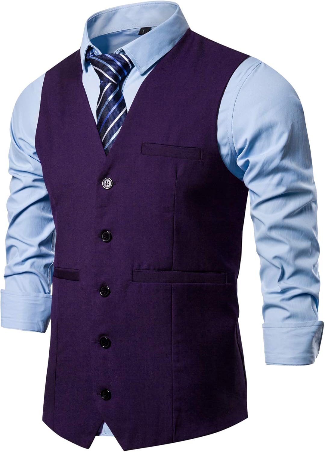 Men Formal Suit Vest Business Dress Vest for Suit or Tuxedo