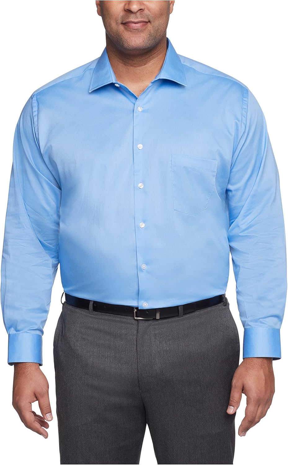Men Big and Tall Flex Collar Stretch Dress Shirt